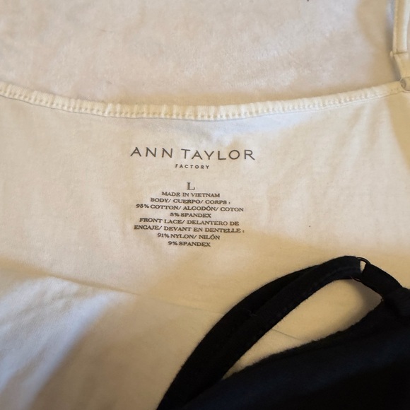Ann Taylor Factory Lace Camisoles - Navy, Cream, Black - Picture 3 of 5